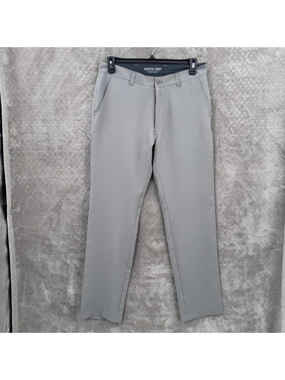 Matte Grey Haus Of Grey Pants Mens 30x32 Gray Regular Golf Straight Leg Casual